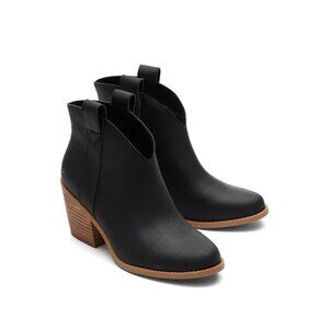 NEW TOMS Constance Boots - Leather in black For Women1225 3s7
